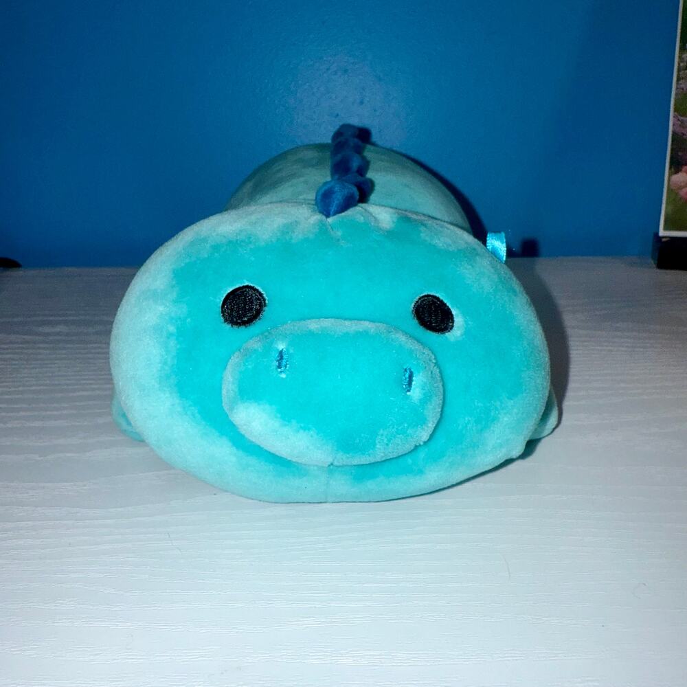 Squishmallows Blue Laying Dinosaur Plush 11" 2019 Hug Toy